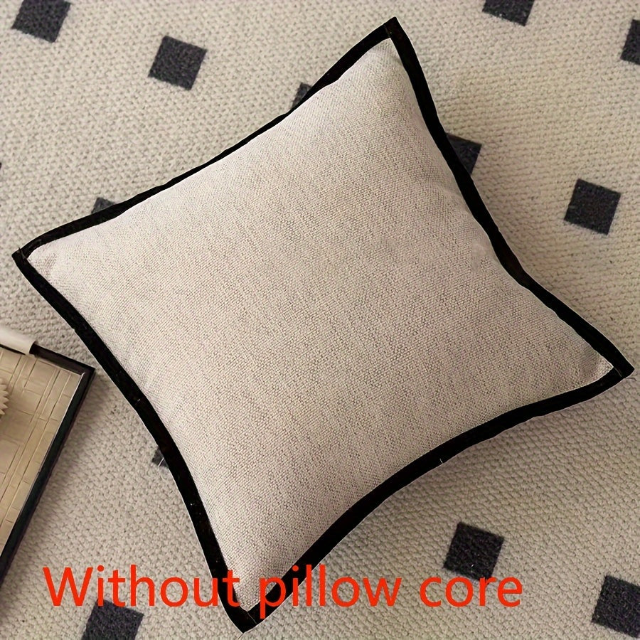 Luxury Woven Cushion Cover – Elegant Design with Contrasting Edge. 45x45cm