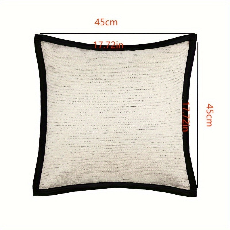 Luxury Woven Cushion Cover – Elegant Design with Contrasting Edge. 45x45cm