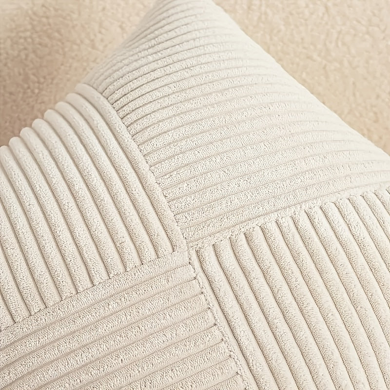 Bohemian Corduroy Throw Pillow Covers – Set of 2, Soft & Stylish, Machine Washable.